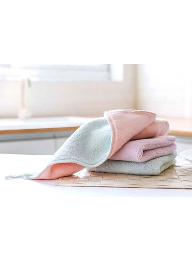 3-Piece Microfiber Cleaning Cloth Set Pink/Purple/Blue 30x30cm - v1615477310/N35912475A_3