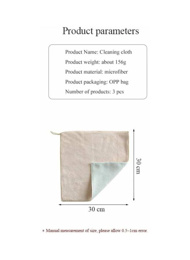 3-Piece Microfiber Cleaning Cloth Set Pink/Purple/Blue 30x30cm - v1615477310/N35912475A_4