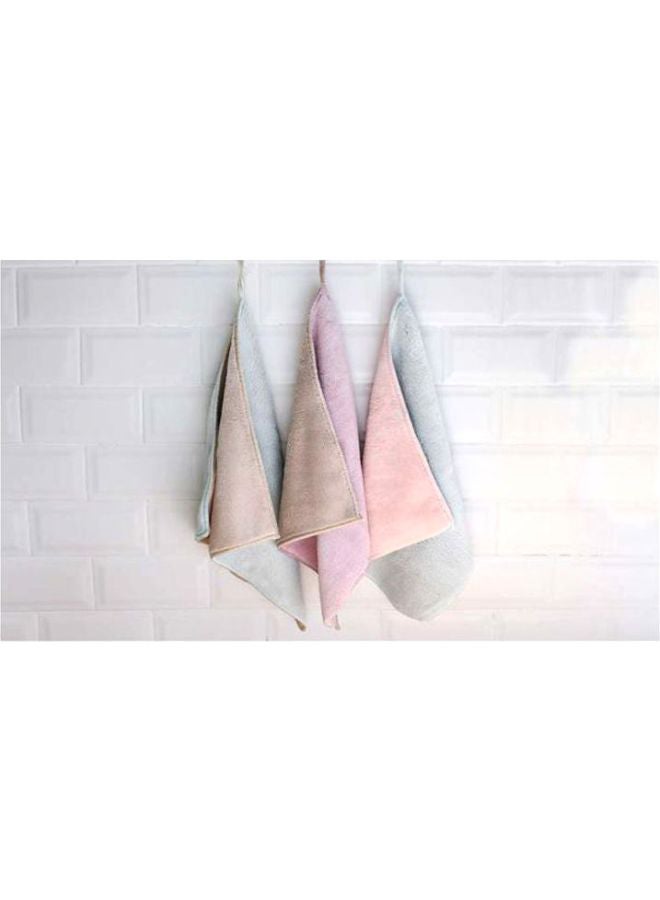 بيوينتي مجموعة فوط تنظيف من الألياف الصناعية مكونة من 3 فوط وردي/ أرجواني/ أزرق 30x30سم  - Image 5