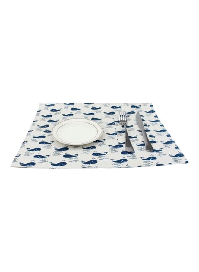 Sharpdo Dining Table Mat White/Blue 33x43x0.2cm - Image 3