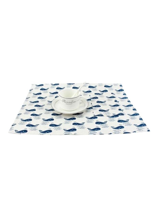 Sharpdo Dining Table Mat White/Blue 33x43x0.2cm - Image 4