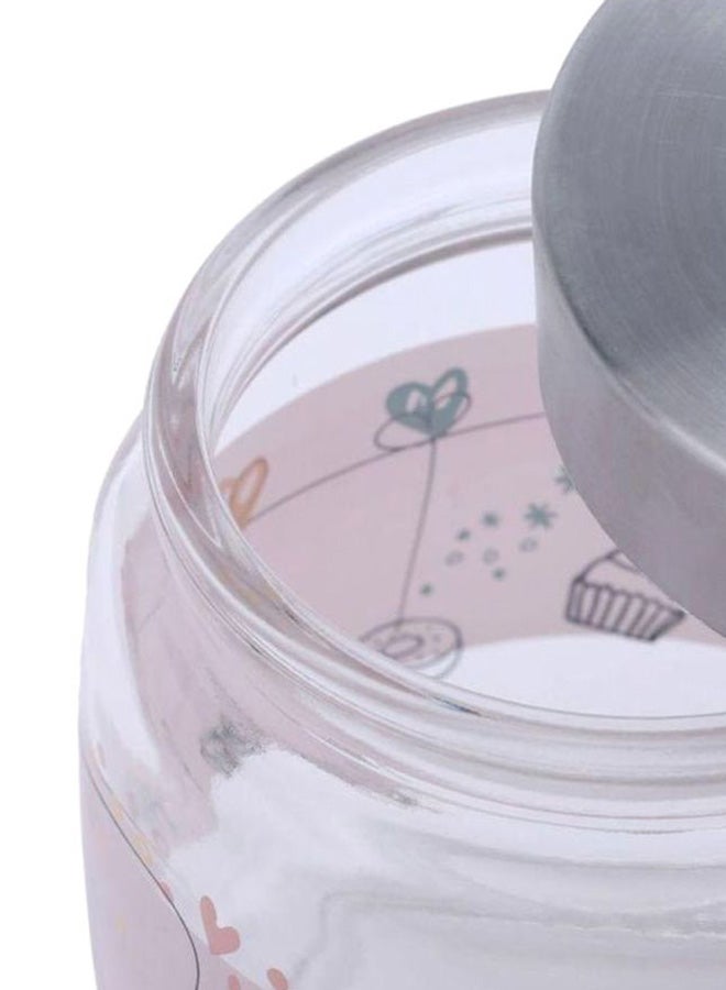 Bormioli Rocco - Gia Cake Jar Clear/Pink/Silver - Image 1