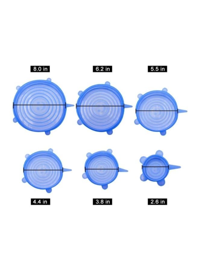 شاربدو طقم أغطية قابلة للتمدد من 6 قطع لون أزرق 25x25x3Ø³Ù†ØªÙŠÙ…ØªØ±  - Image 4