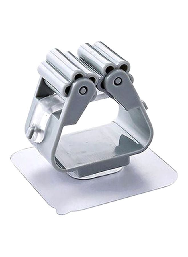 بيوينتي حامل يُثبت بالحائط لتعليق المماسح والمكانس رمادي / أبيض 5x6x6سم - Image 1