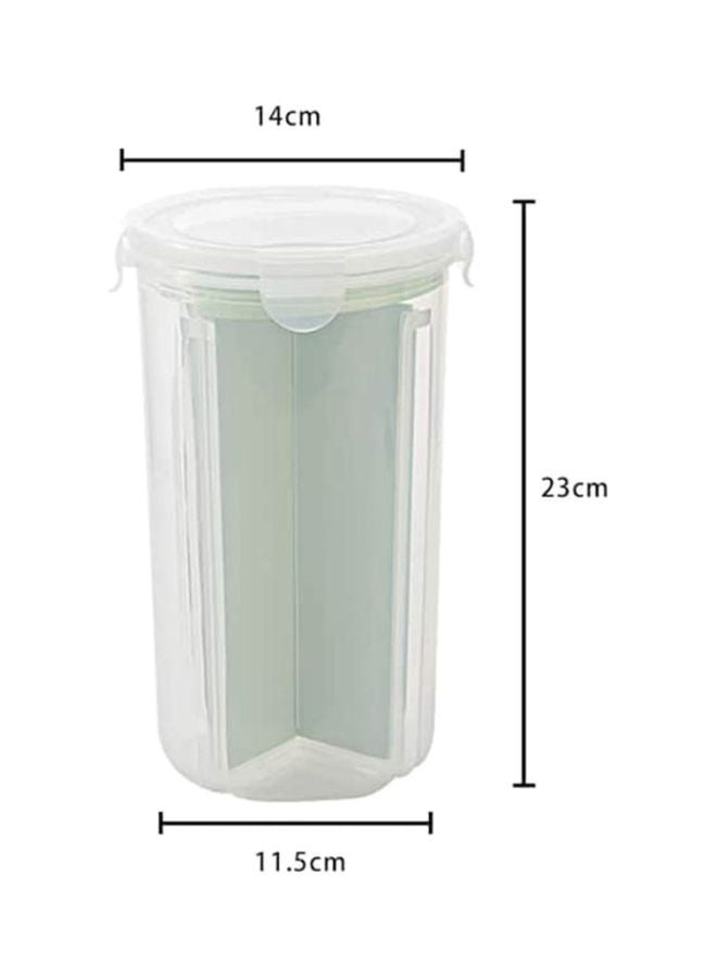 Beauenty Food Sealed Multipurpose Grains Storage Box Green/Clear 23x14x11.5cm  - Image 2