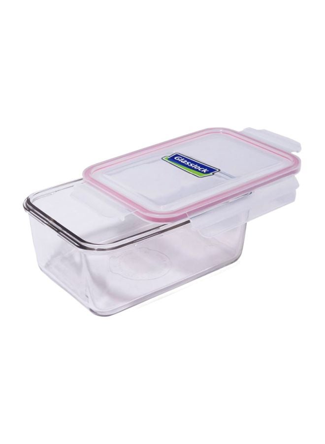 Glasslock Food Container Clear/Pink 21x8.7x14.7cm  - Image 1