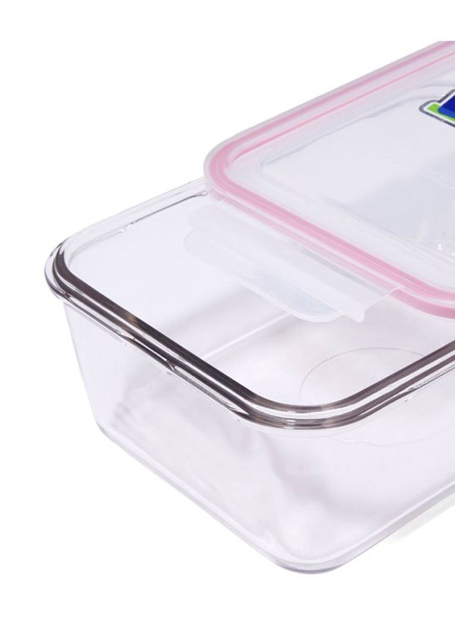 Glasslock Food Container Clear/Pink 21x8.7x14.7cm  - Image 3