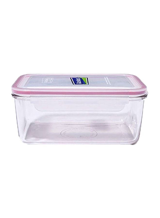 Glasslock Food Container Clear/Pink 21x8.7x14.7cm  - Image 2