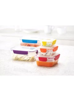 Joseph Joseph 5-Piece Nest Lock Containers Blue/Red/Yellow  - Image 2