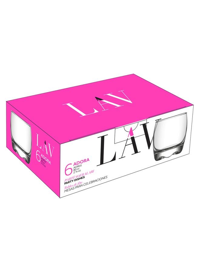 LAV 6-Piece Adora Glass Set Clear 61mm - Image 2