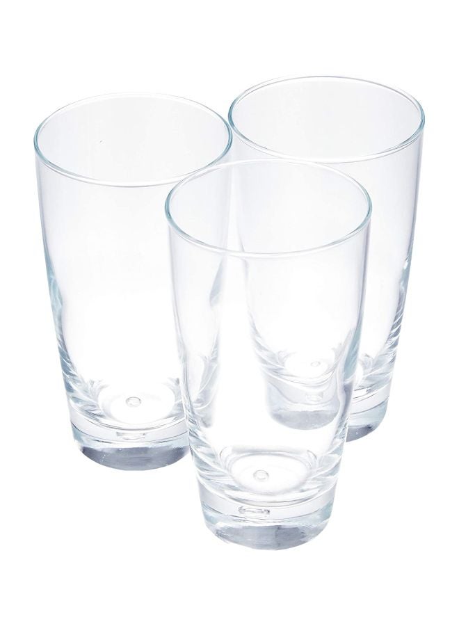 Bormioli Rocco - 3-Poece Luna Hi-Ball Glass Set Clear 340ml - Image 1