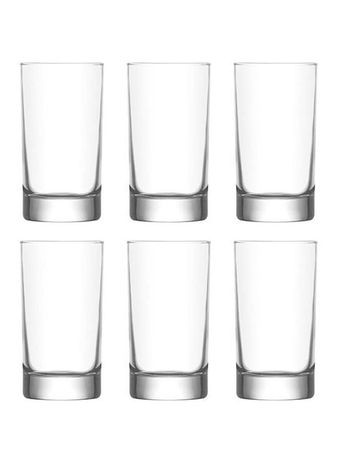 6-Piece Ada Soft Drink Glass Set Clear 150ml