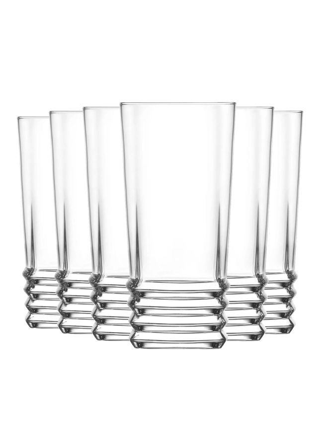 LAV 6-Piece Elegan Long Drink Glass Set Clear 140mm - Image 1