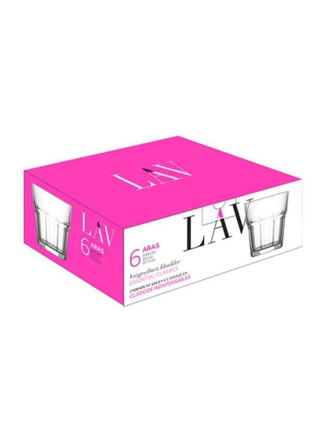 لاف طقم أكواب آراس من 6 قطع شفاف 6x305ملليلتر - Image 3