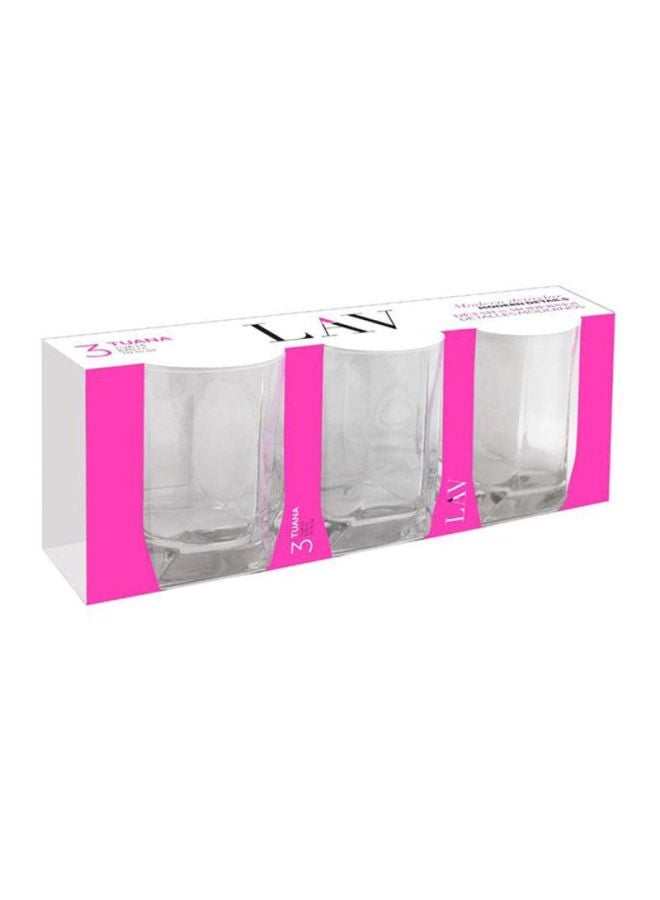 LAV 3-Piece Tuana Glass Set Clear 3x320ml - Image 2