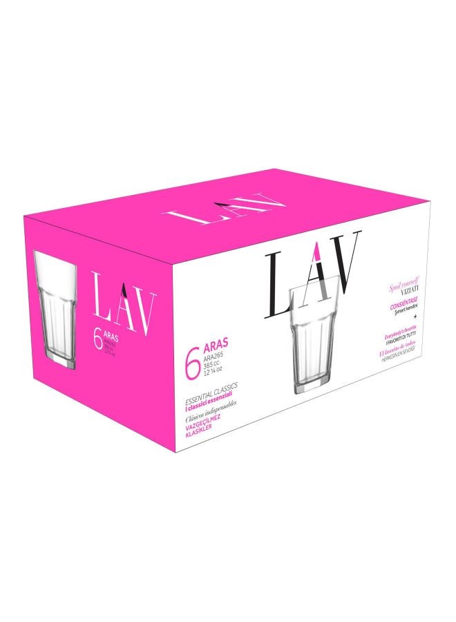 LAV - 6-Piece Aras Drink Glass Set Clear 6x365ml - Image 1