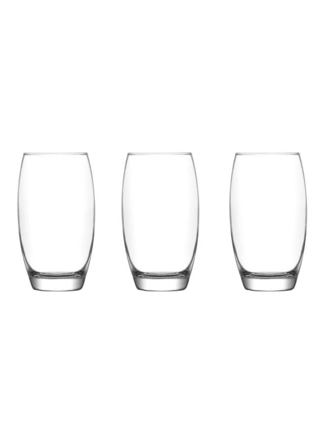 LAV 3-Piece Empire Long Drink Glass Set Clear - Image 1
