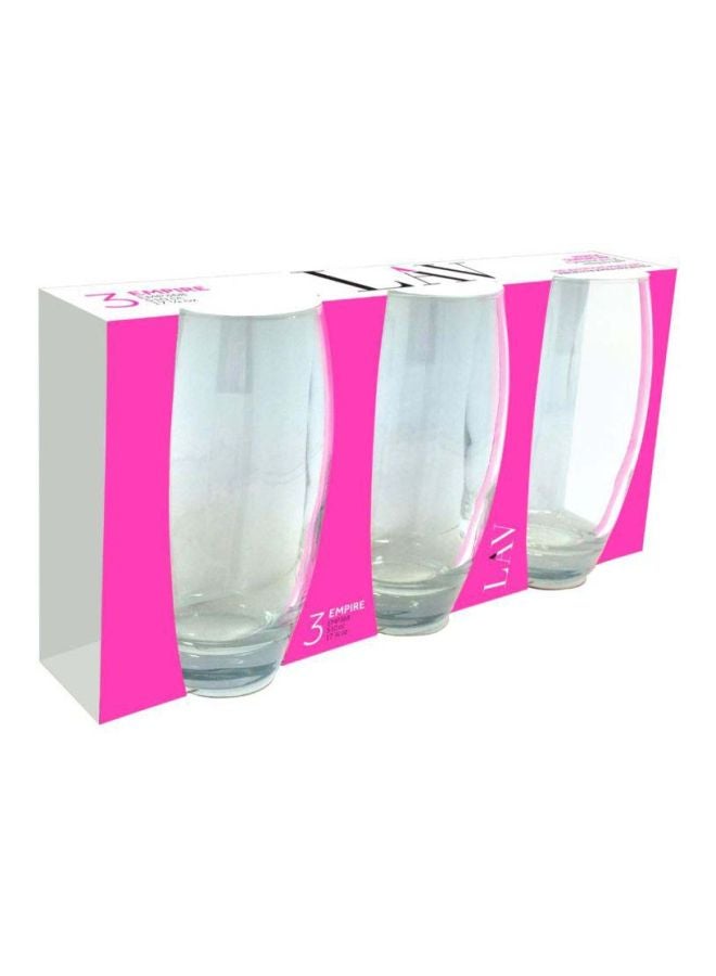 LAV 3-Piece Empire Long Drink Glass Set Clear - Image 2