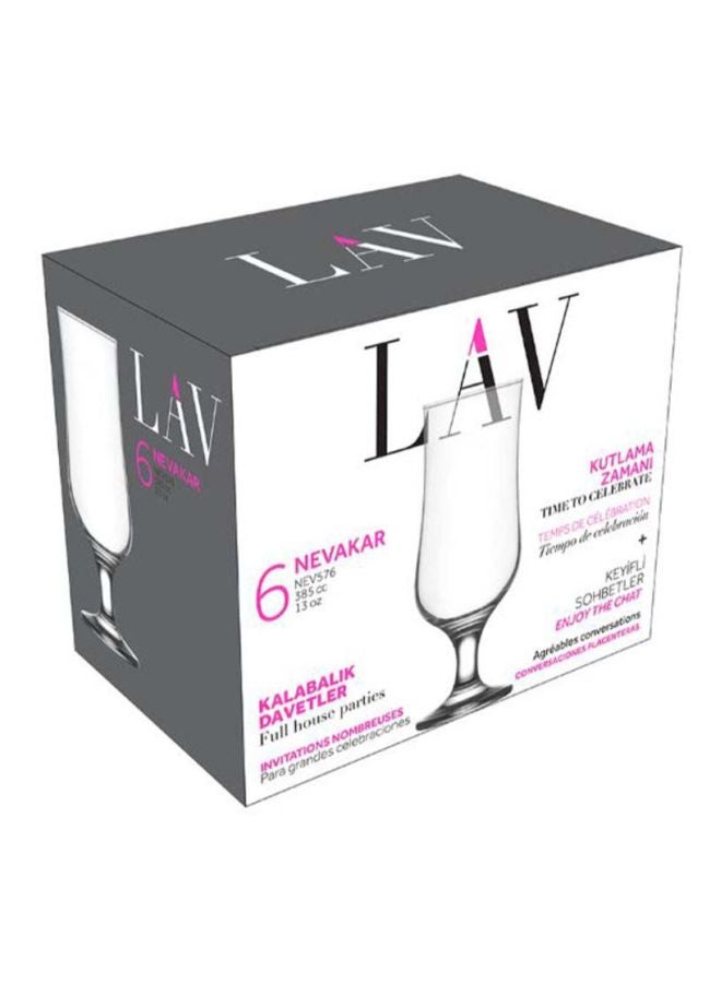 لاف طقم أكواب زجاجية نيفكار مكون من 6 قطع شفاف 190مم - Image 3