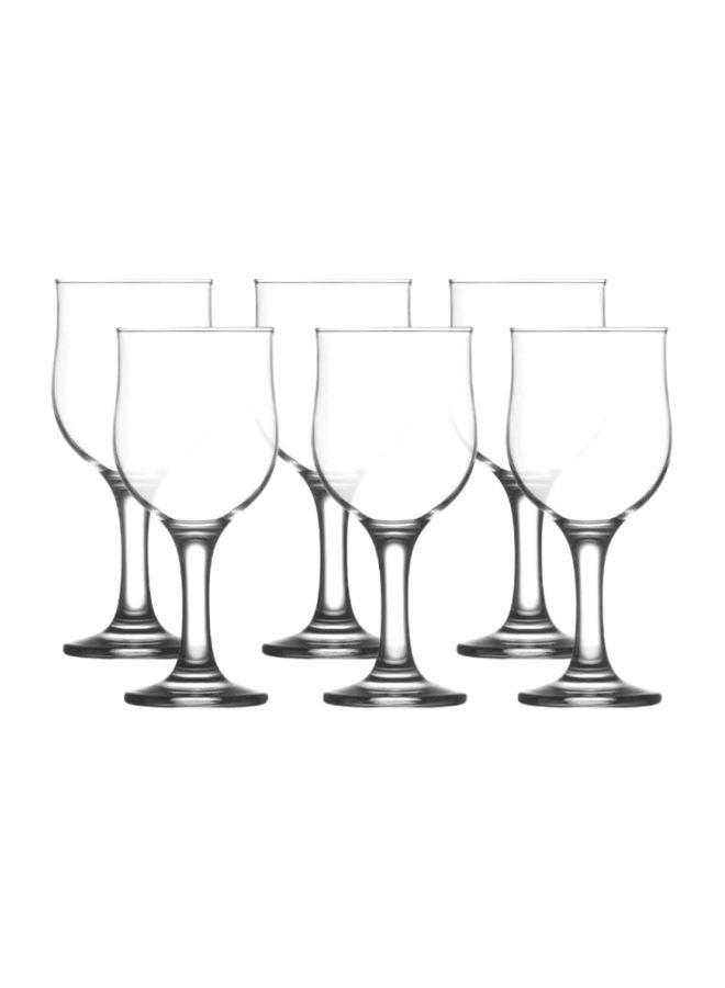6-Piece Nevakar Goblet Set Clear 6x240ml