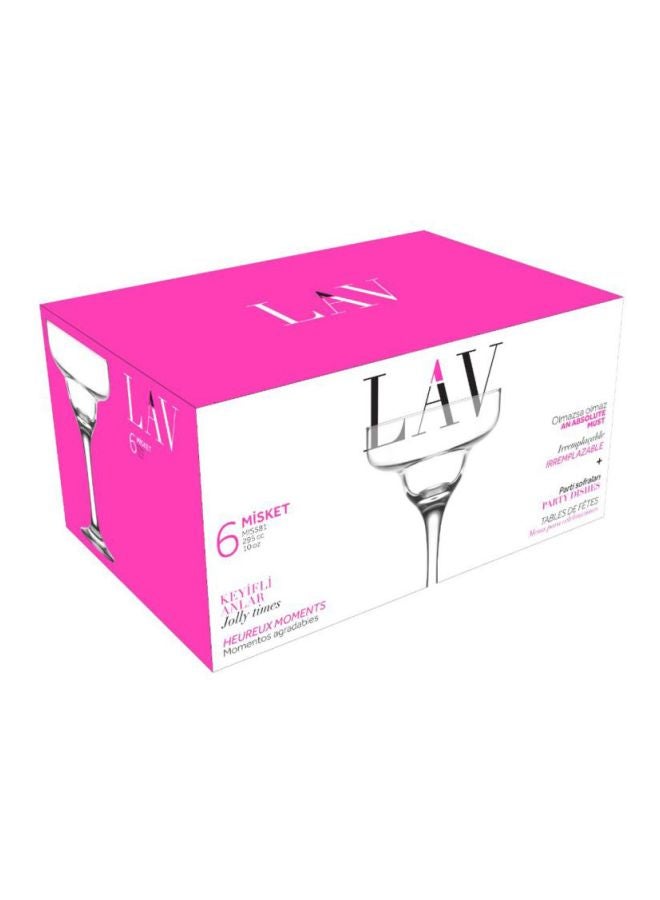 LAV 6-Piece Misket Goblet Set Clear 295ml  - Image 3