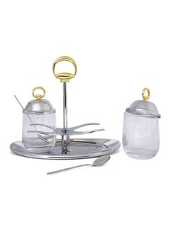 REGENT Double Jam Dish Serveware Clear/Gold/Silver ‎16.2x23x16.6  - Image 2