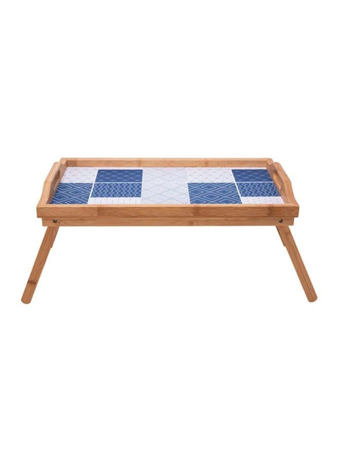 ALBERTO Bed Serving Tray Brown/White/Blue