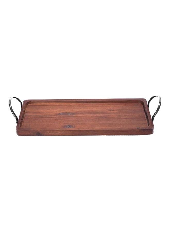 Dallaty Acacia Serving Tray With Handle Brown 55x20cm  - Image 1