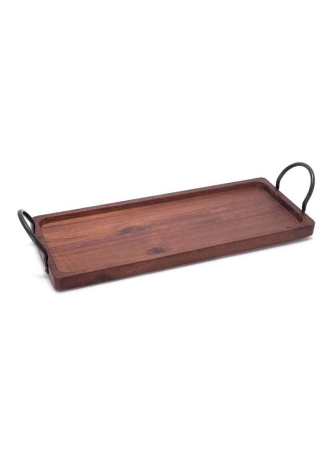 Dallaty Acacia Serving Tray With Handle Brown 55x20cm  - Image 2