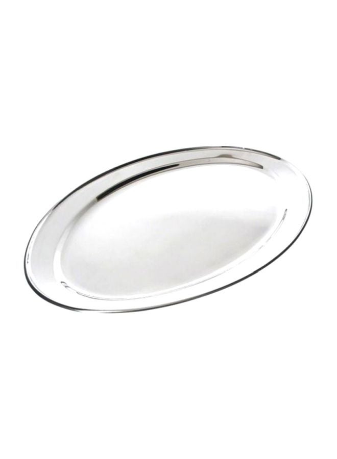 RAJ Stainless Steel Oval Tray Silver 