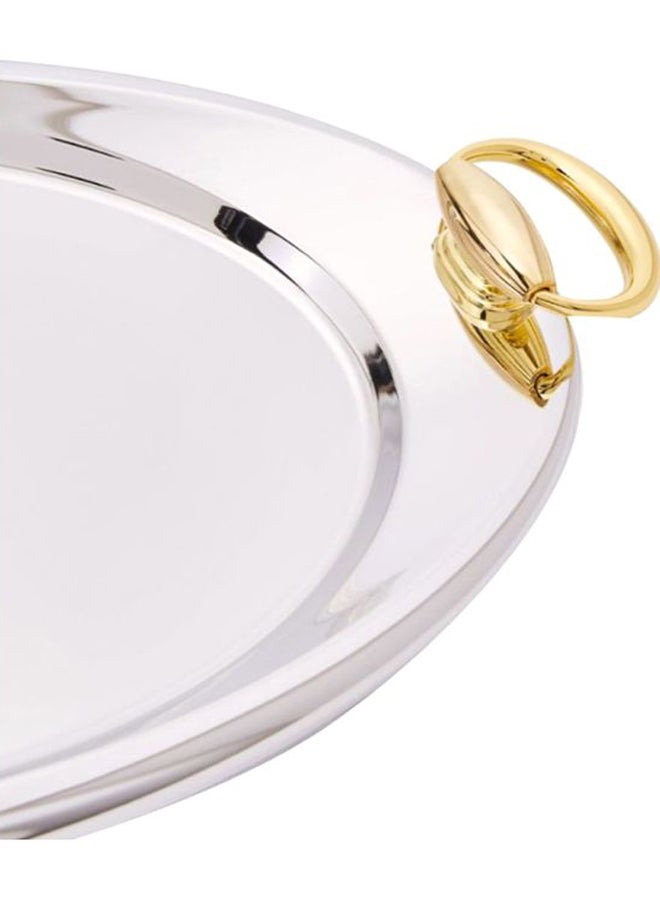 REGENT Lux Oval Tray Silver/Gold 48x25cm - Image 3