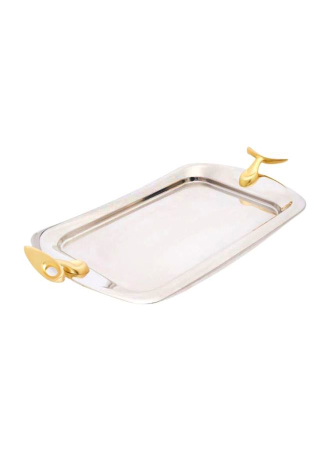 REGENT O2 Rectangle Shaped Tray Silver/Gold 58x28cm - Image 2