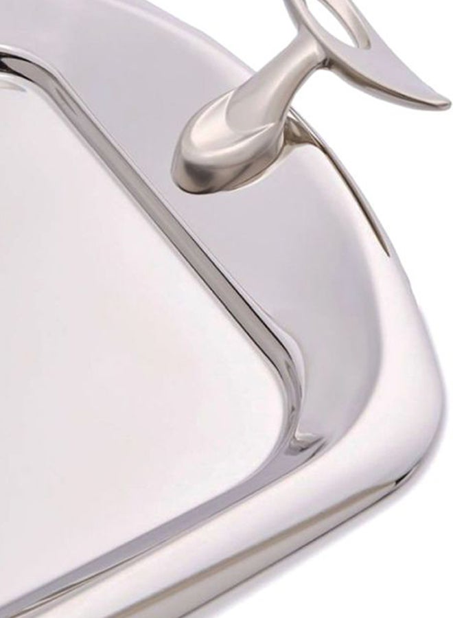 ريجنت صينية تقديم بشكل مستطيل كلاسيكي فضي 58x28سم - Image 3