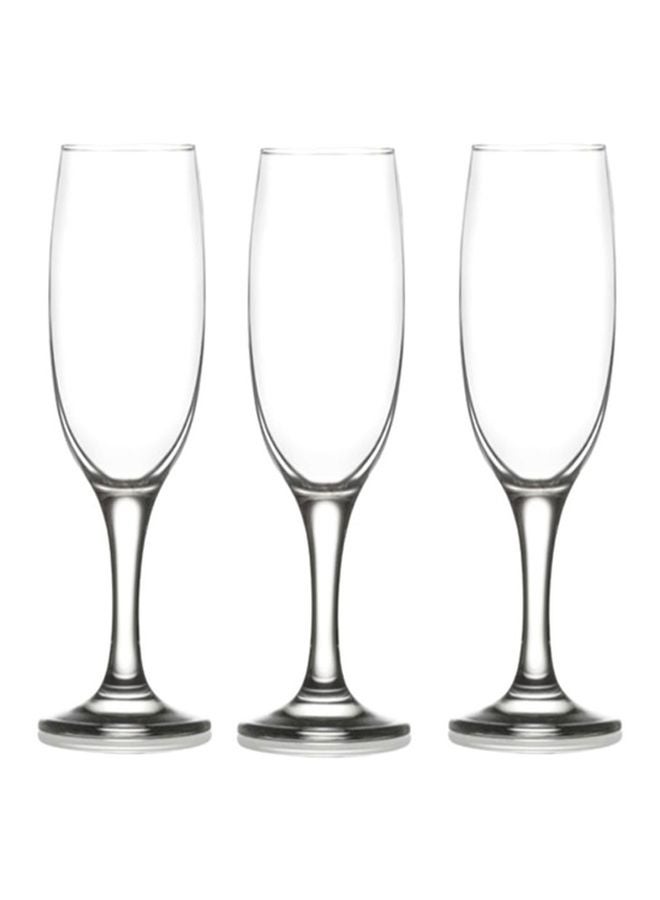 LAV 3-Piece Empire Goblet Set Clear - Image 1