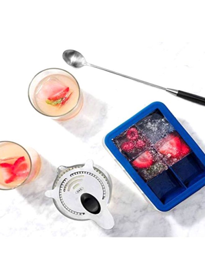 OXO Silicone Stackable Ice Cube Tray With Lid Blue/White 7.5x2.5x5inch  - Image 5