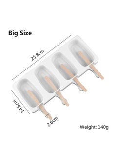 Beauenty 4 Cavity Silicone Ice Cream Mould White/Clear 26x14.5x2.5cm  - Image 4