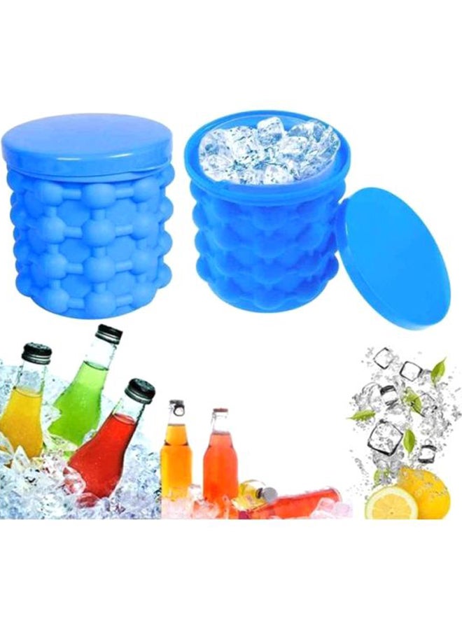 Beauenty - Portable Silicone Ice Cube Maker Blue 14x12cm - Image 1