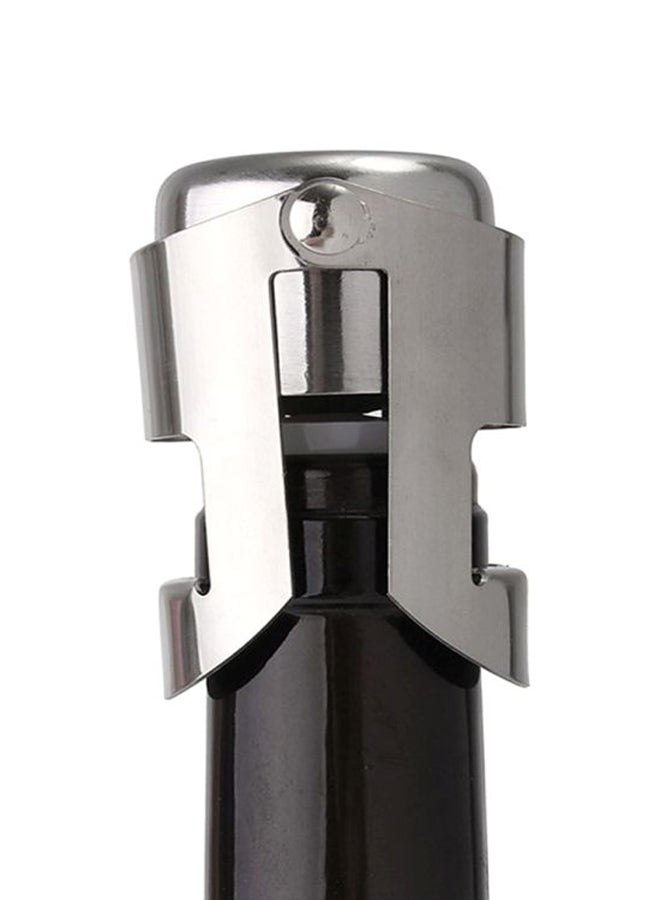 Sharpdo Champagne Bottle Stopper Bar Silver 5.5x3.5cm  - Image 2
