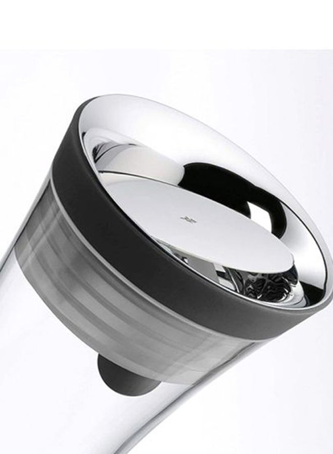 WMF Basic Water Carafe With Handle Lid Silver/Clear/Black  - Image 3