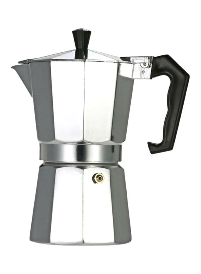 DESSINI - Aluminum Coffee Maker Pot Silver/Black - Image 1