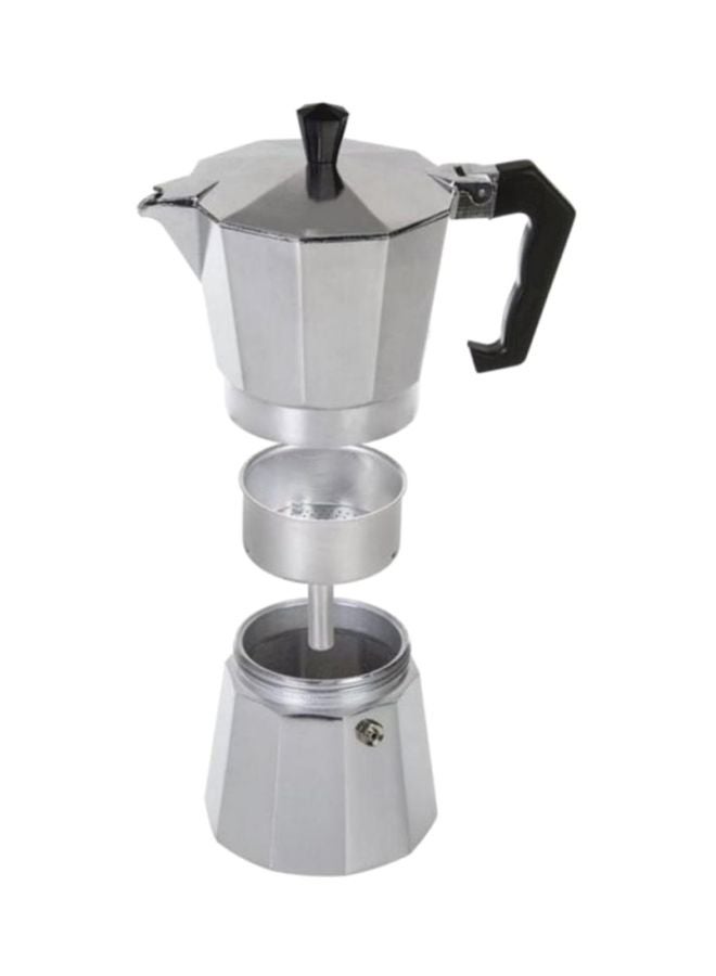 DESSINI - Aluminum Coffee Maker Pot Silver/Black - Image 1
