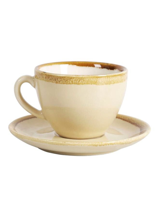 شاربدو فنجان قهوة مع صحن بيج 13x10.5x7.5سم  - Image 2