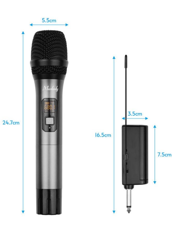 Muslady - Wireless Microphone With 16 Channels I7313-1-G Silver - Image 1