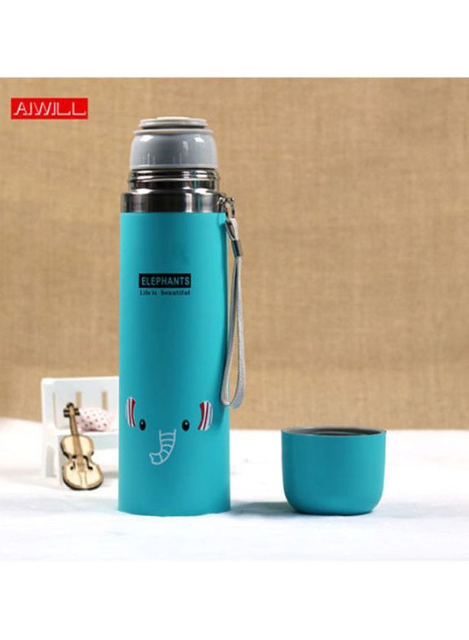 بيوينتي زجاجة مياه مزين بطباعة حيوان محبب أزرق/ أسود/ بني - Image 2