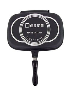 DESSINI Two-Sided Double Grill Non-Stick Pressure Pan Black/Silver/Red 6x15x8cm  - Image 1