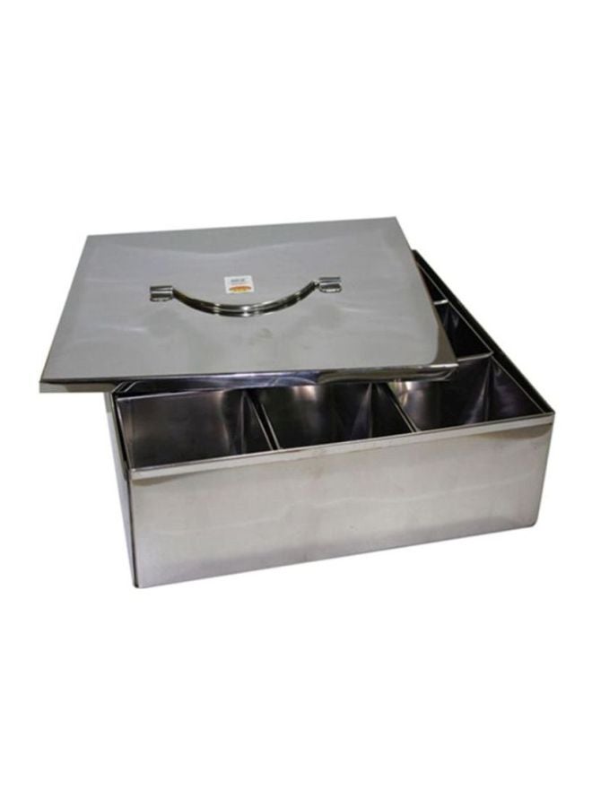 RAJ Steel Spice Storage Box Silver 33x12x22.5cm 
