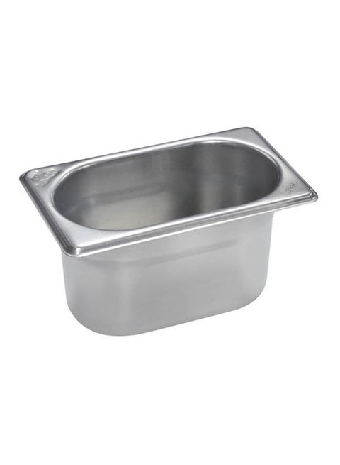 Stainless Steel Gastronorm Pan Silver 17.6x10.8x10cm