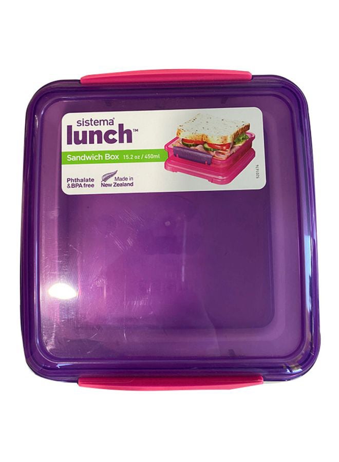 Sandwich Lunch Box Purple/Pink 450ml - v1615482121/N16772723A_1