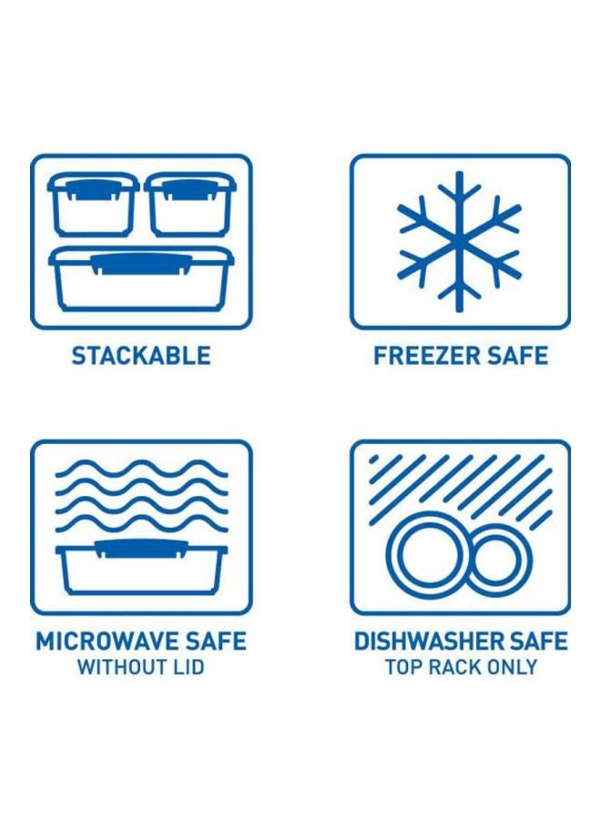 sistema Klip It Split Container With Lid Clear/Blue 179x242x87mm - Image 3