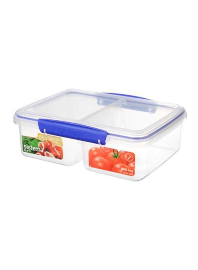 sistema Klip It Split Container With Lid Clear/Blue 179x242x87mm - Image 1